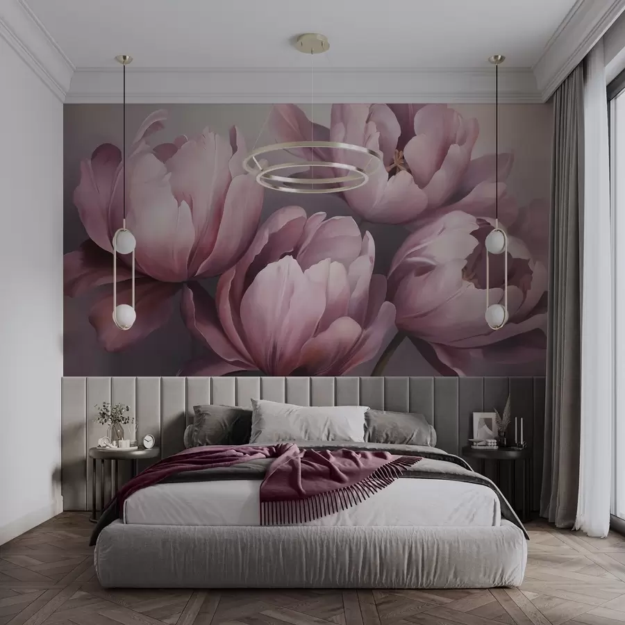 Fototapeta Obraz przedstawiający abstrakcyjne tulipany w05593