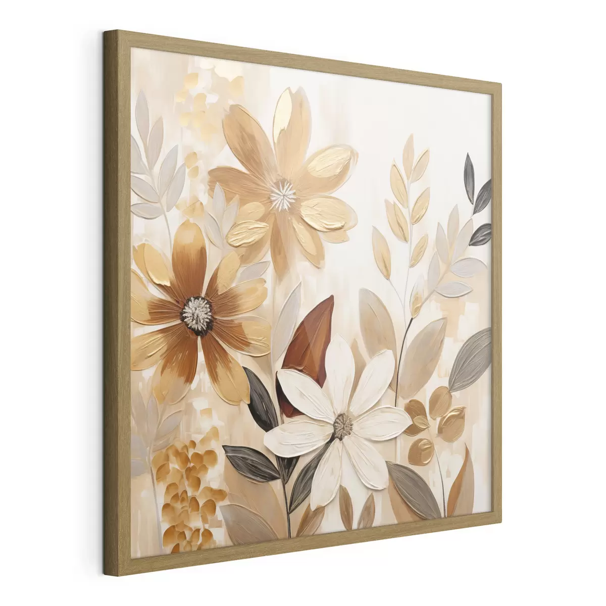 Plakat Stylizowane kwiaty w stylu malarskim f49071