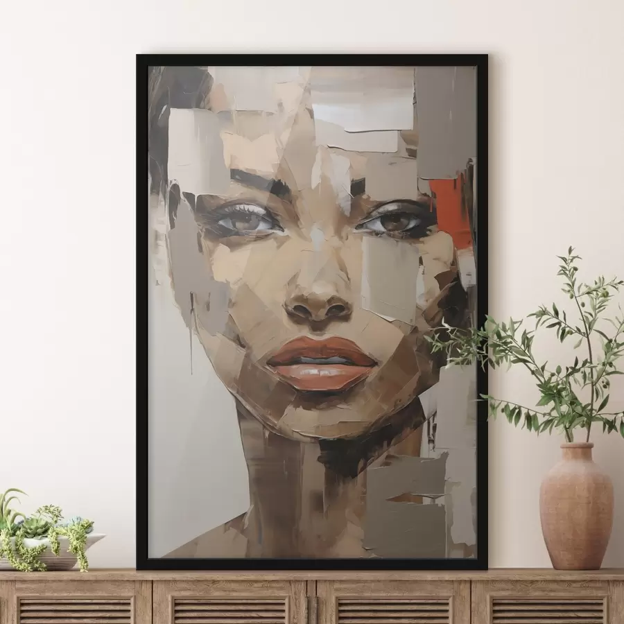 Fototapeta Abstrakcyjny portret kobiety naśladujący malarstwo f49075
