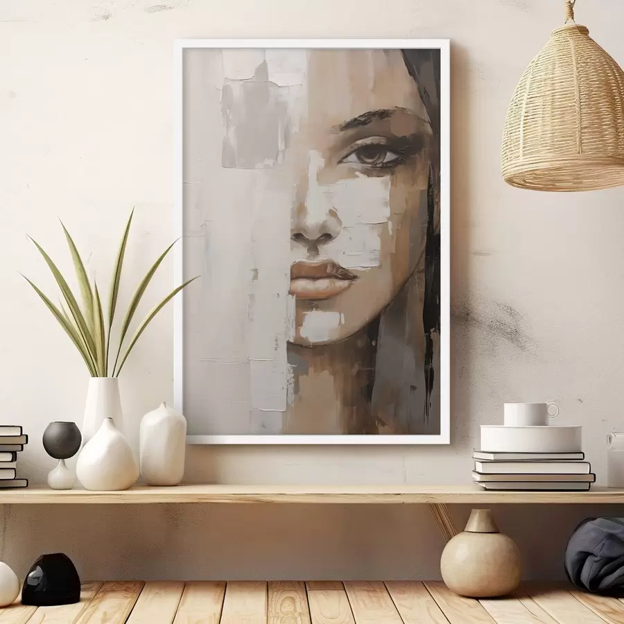 Fototapeta Abstrakcyjny portret kobiety naśladujący malarstwo f49076