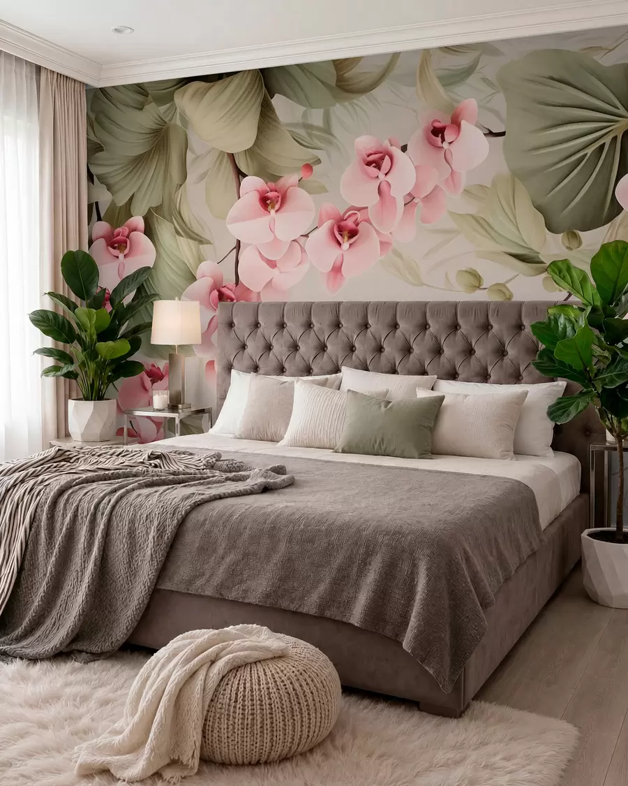 Fototapeta Orchidee, wiszące kwiaty w05619