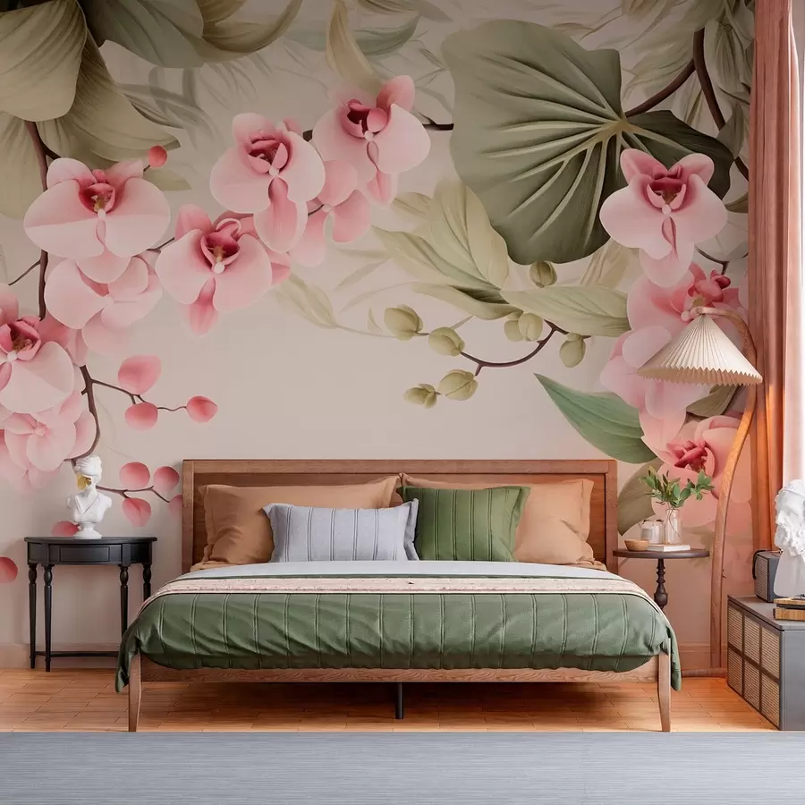 Fototapeta Orchidee, wiszące kwiaty w05619