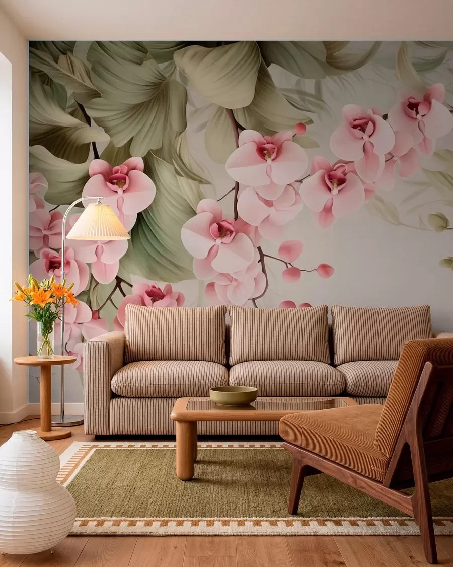 Fototapeta Orchidee, wiszące kwiaty w05619