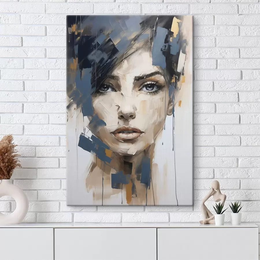 Obraz Abstrakcyjny portret dziewczyny, imitacja obrazu s49141