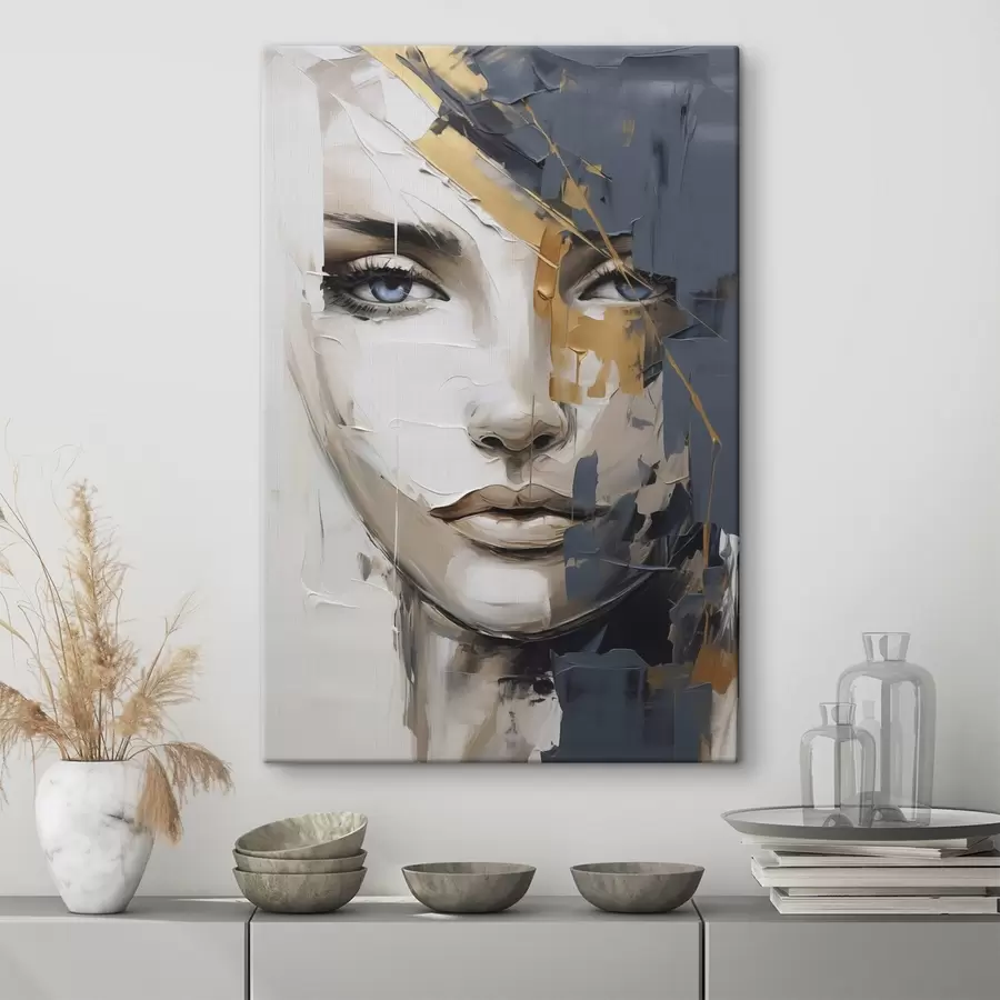 Obraz Abstrakcyjny portret kobiety, imitacja obrazu s49142