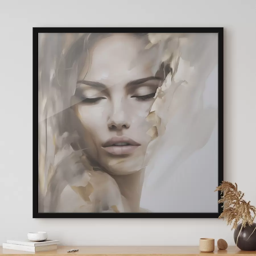 Fototapeta Abstrakcyjny portret kobiety, imitacja obrazu f49132