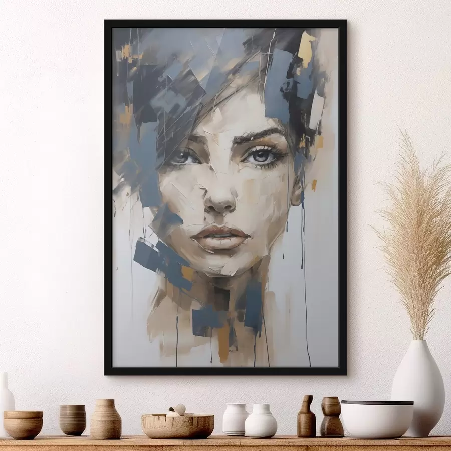 Fototapeta Abstrakcyjny portret dziewczyny, imitacja obrazu f49141