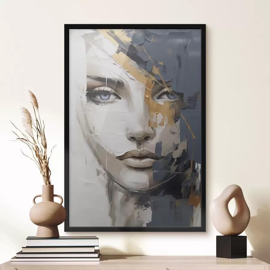 Fototapeta Abstrakcyjny portret kobiety, imitacja obrazu f49142