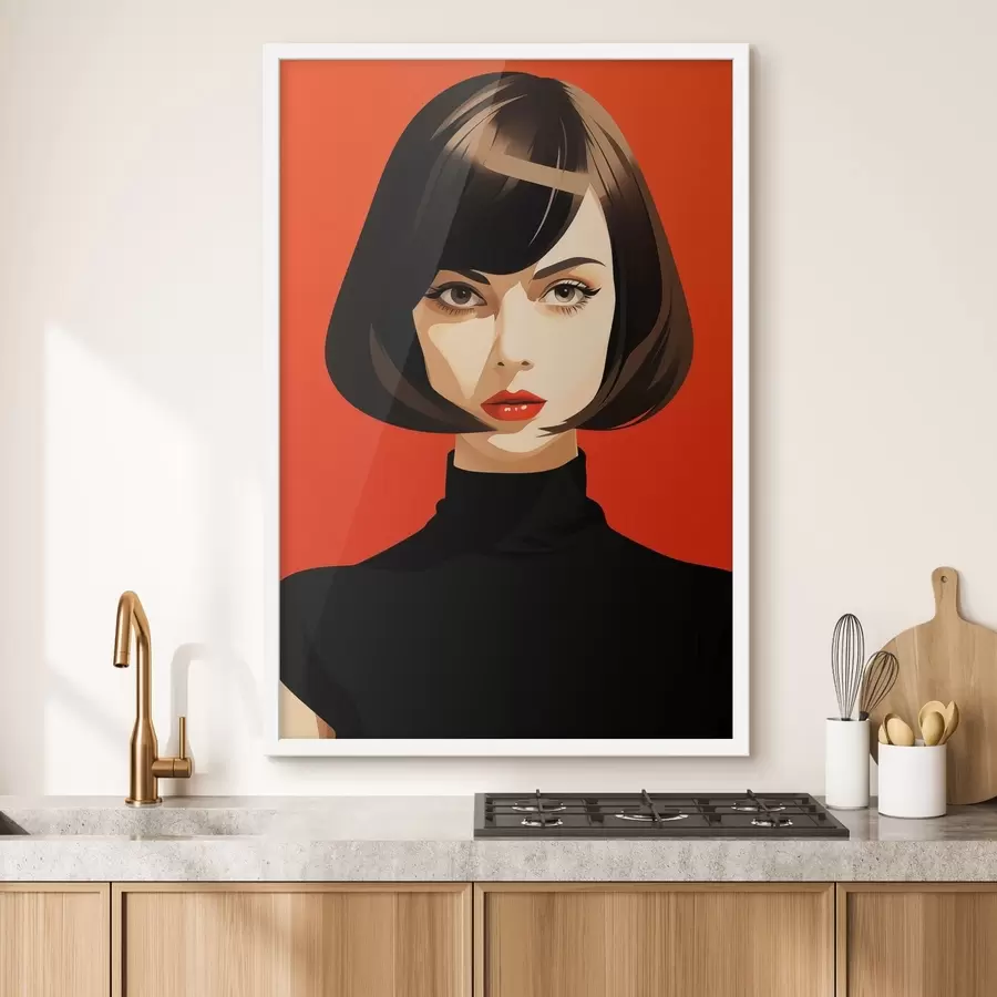 Fototapeta Portret z krótkimi włosami f49303