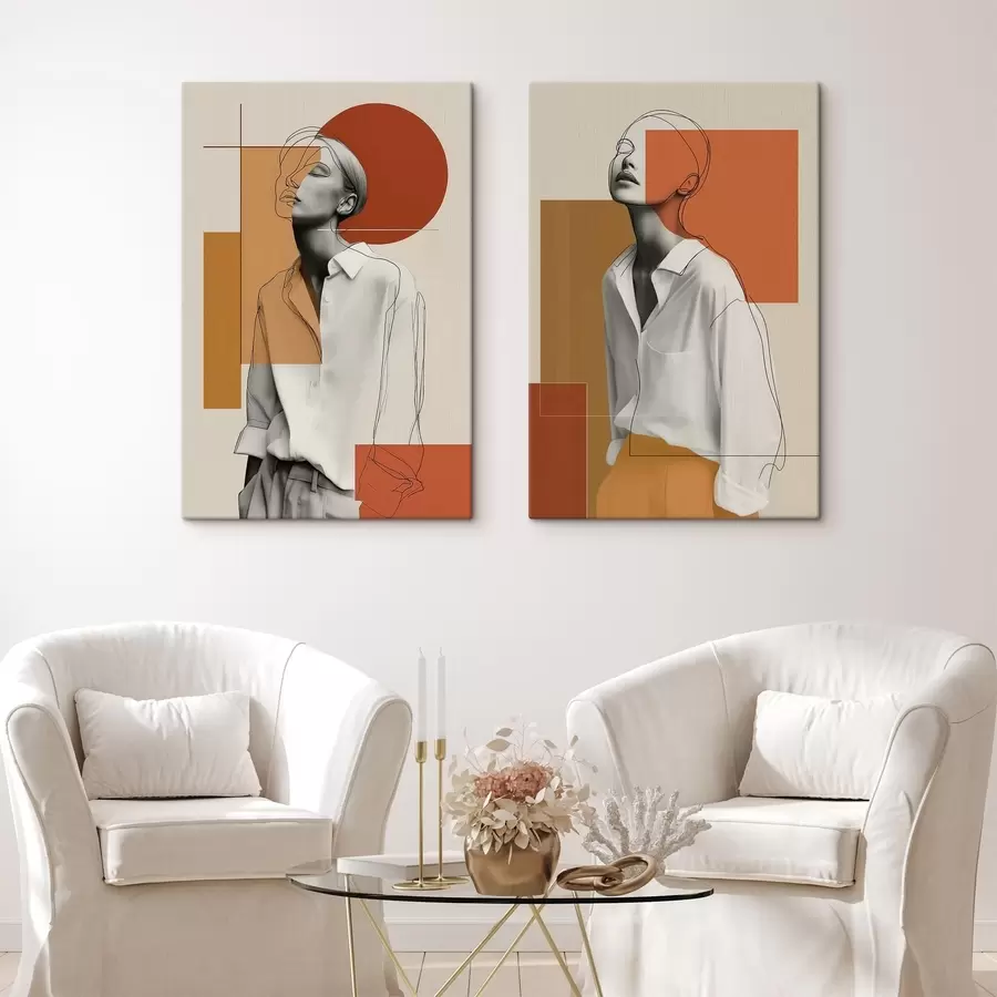 Obraz Portret w stylu minimalistycznym m30507