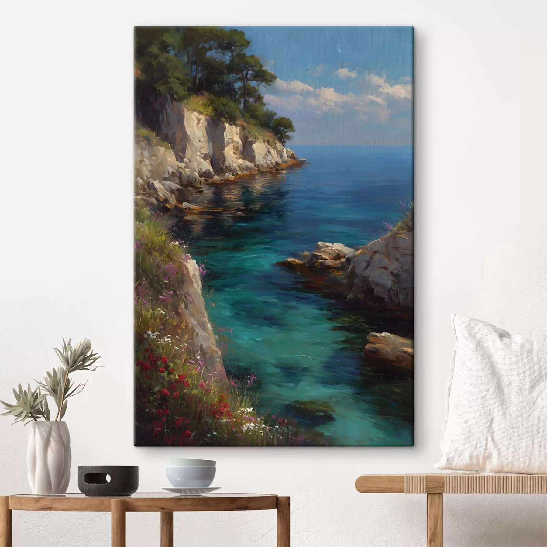 Obraz Port morski w stylu malarstwa olejnego s49239