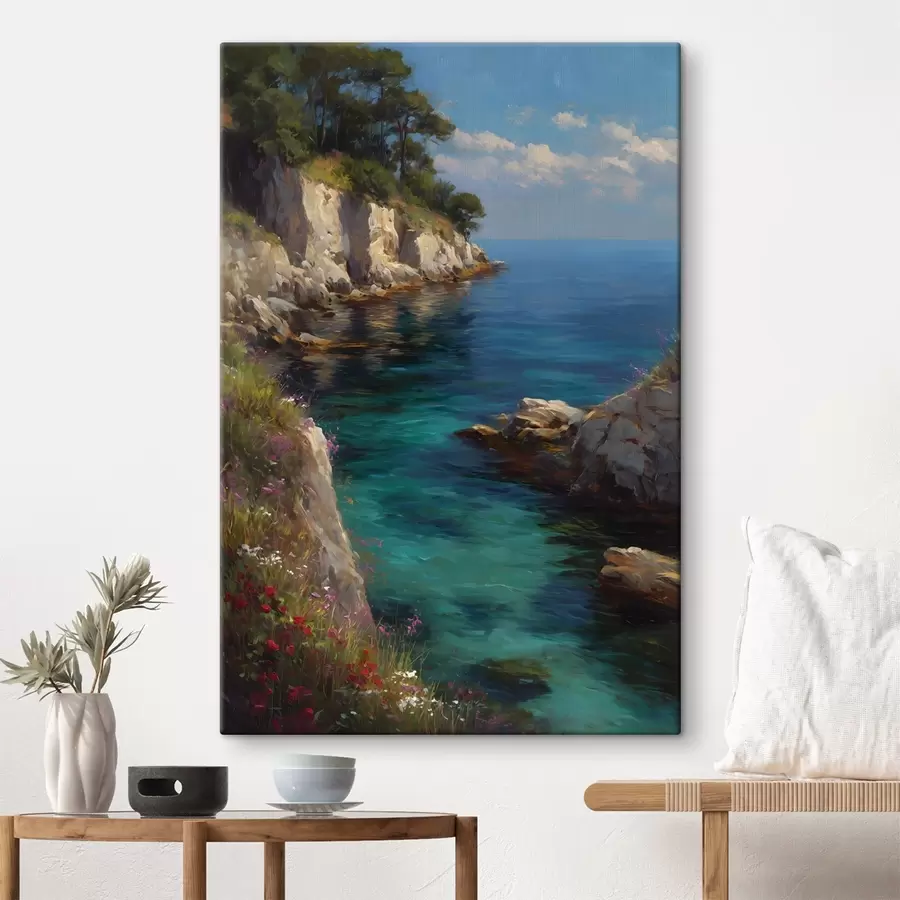 Obraz Port morski w stylu malarstwa olejnego s49239