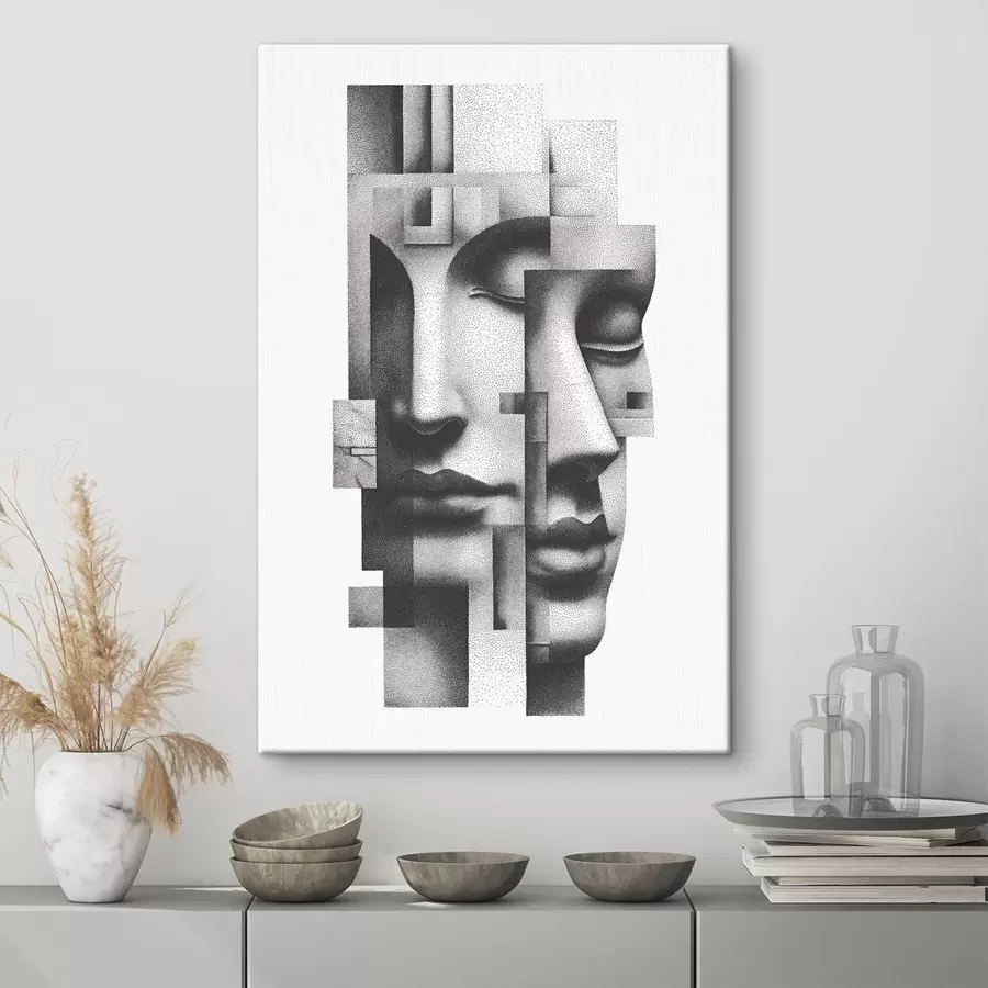 Obraz Graficzne portrety abstrakcyjne s49241