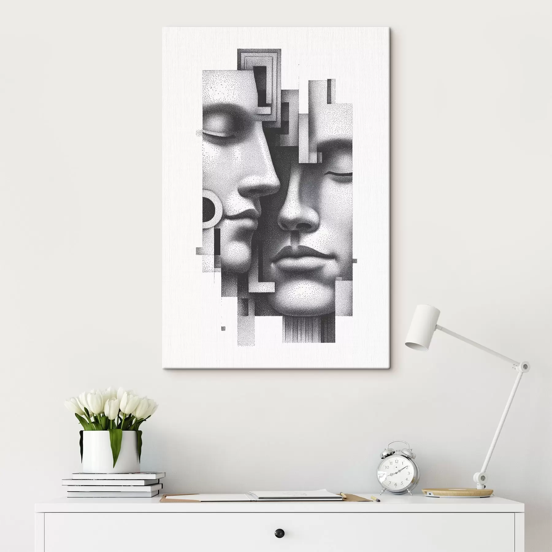 Obraz Graficzne portrety abstrakcyjne s49242