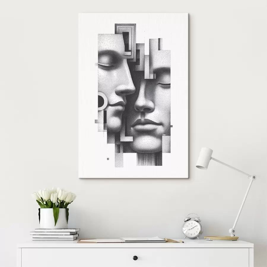 Obraz Graficzne portrety abstrakcyjne s49242
