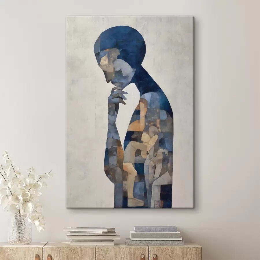 Obraz Myśliciel, portret abstrakcyjny s49252