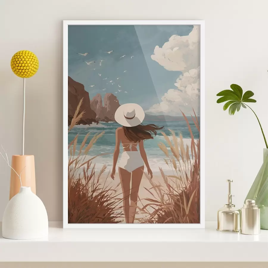 Fototapeta Dziewczyna nad oceanem f49253