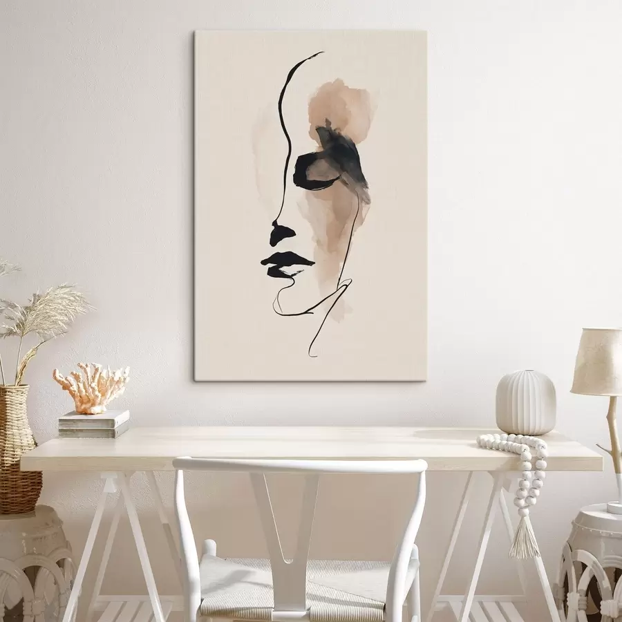 Obraz Minimalistyczna, abstrakcyjna twarz s49347
