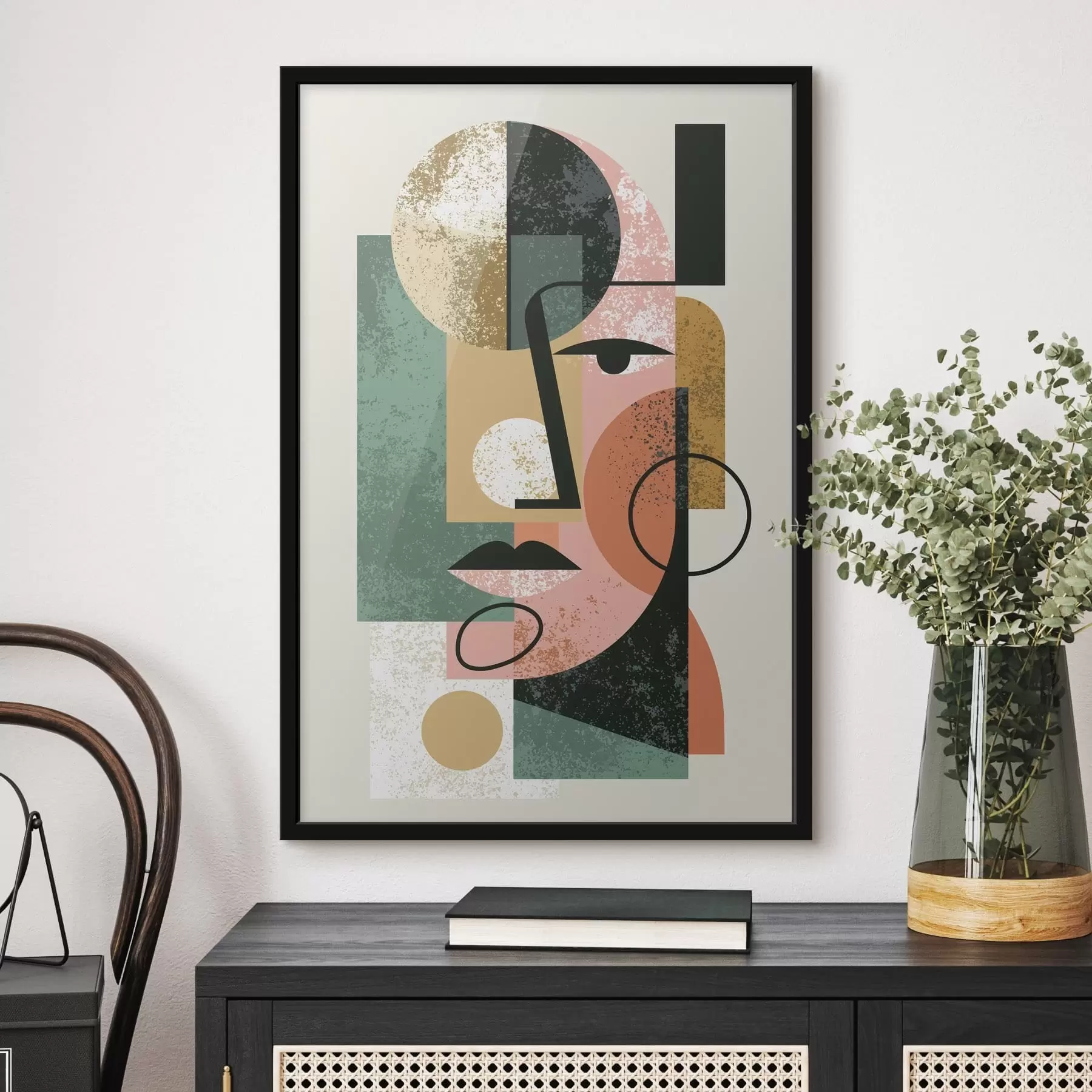 Fototapeta Abstrakcyjny portret z geometrycznymi kształtami f49342