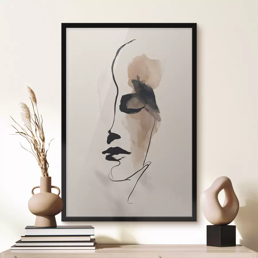 Fototapeta Minimalistyczna, abstrakcyjna twarz f49347