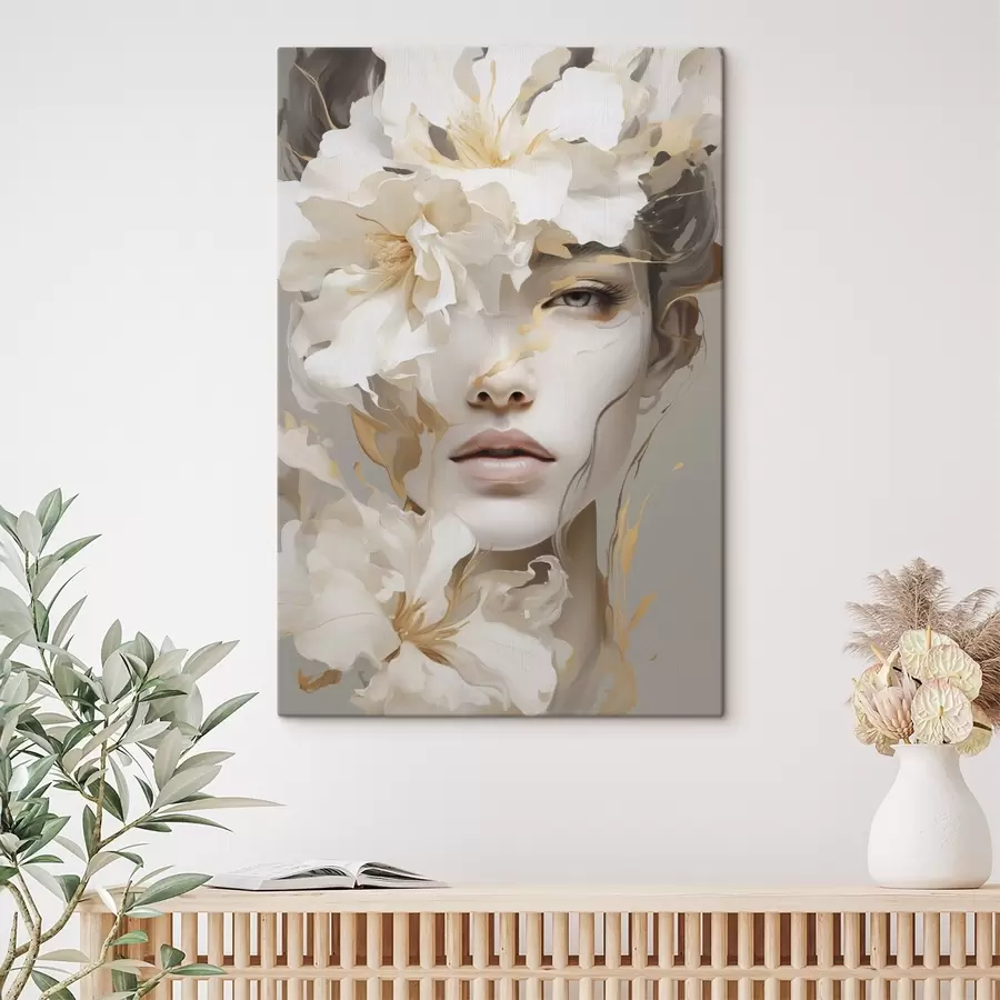 Obraz Portret dziewczyny wśród kwiatów s49392