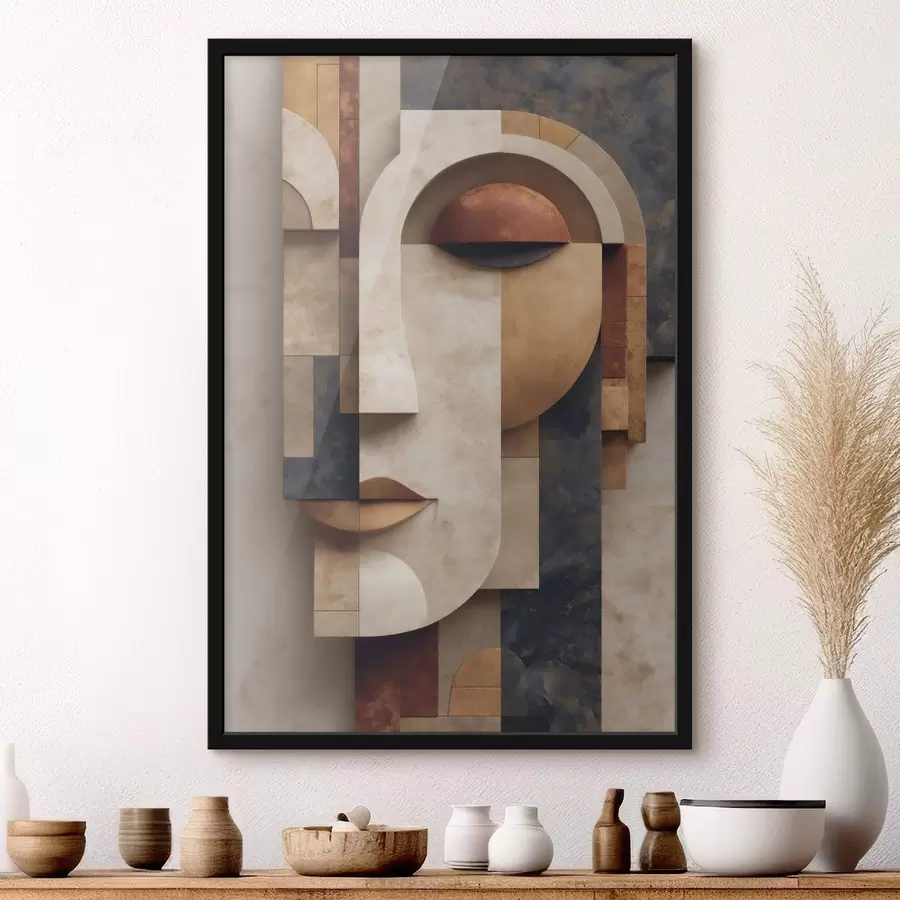 Fototapeta Ilustracja przedstawiająca abstrakcyjną twarz f49397