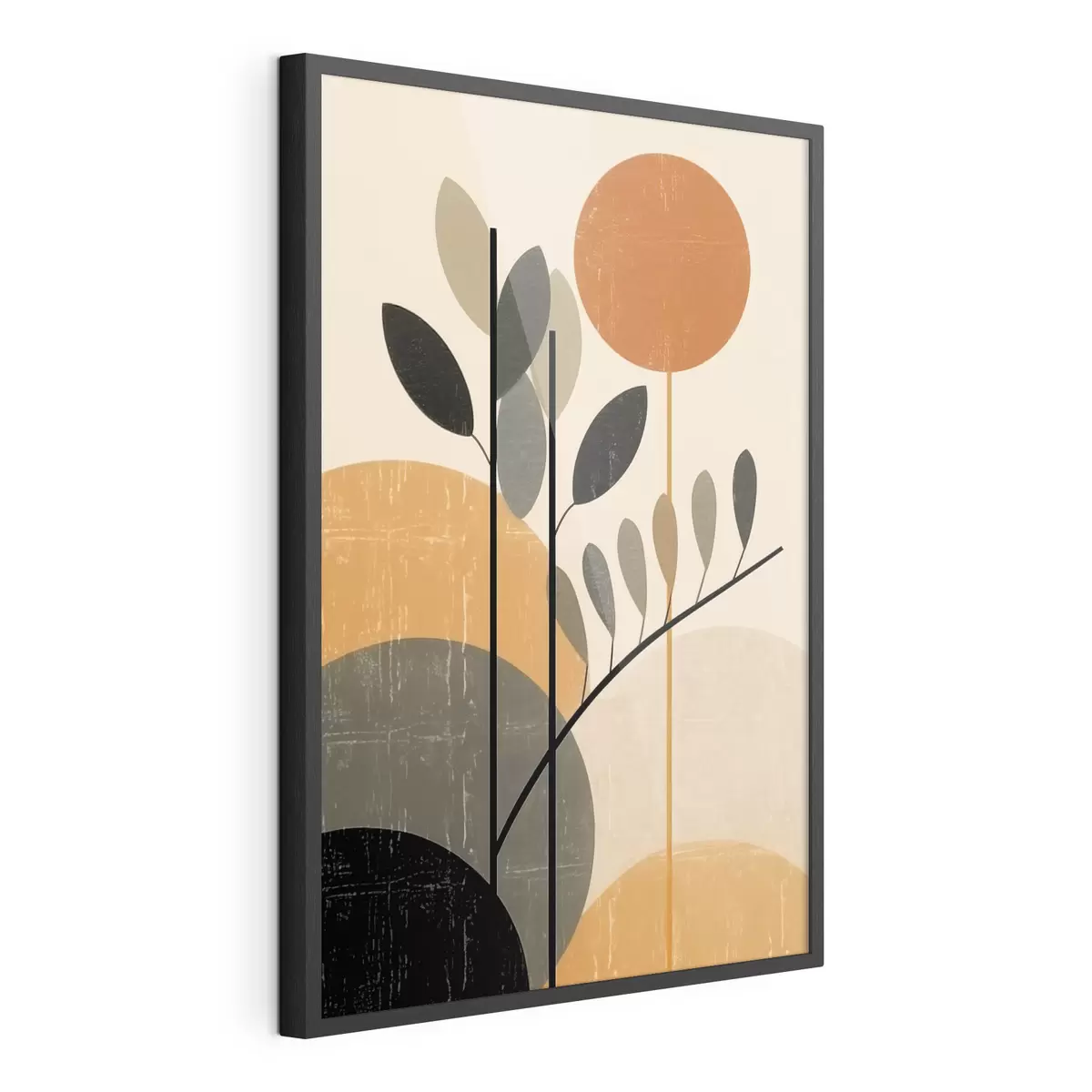Plakat Geometryczne liście f49439