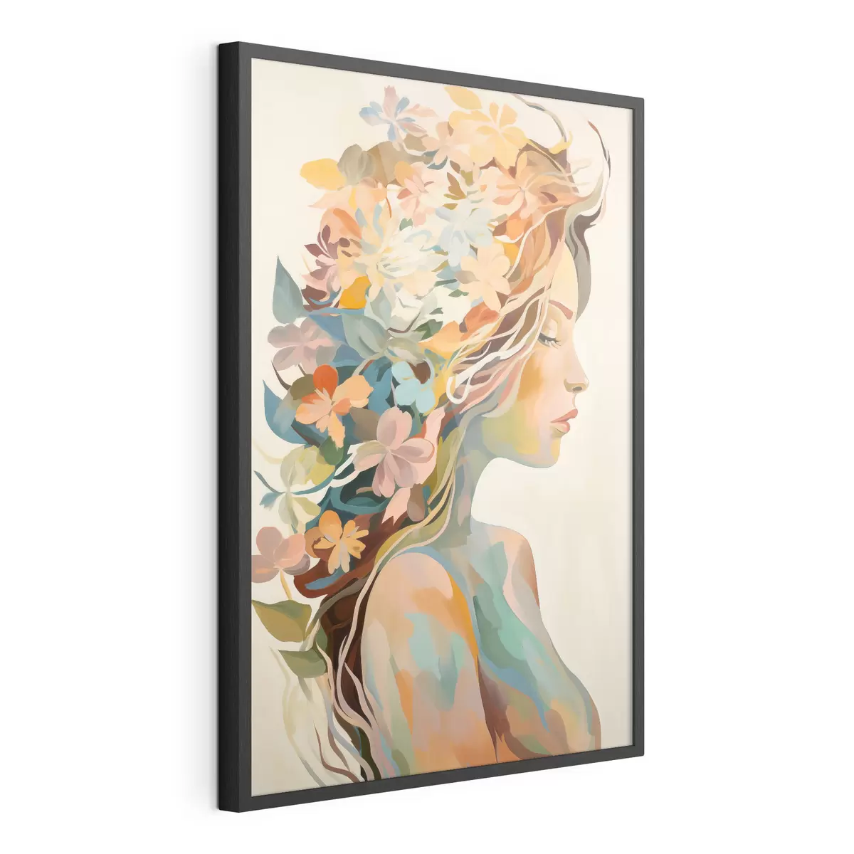 Plakat Kobieta z kwiatami f49451