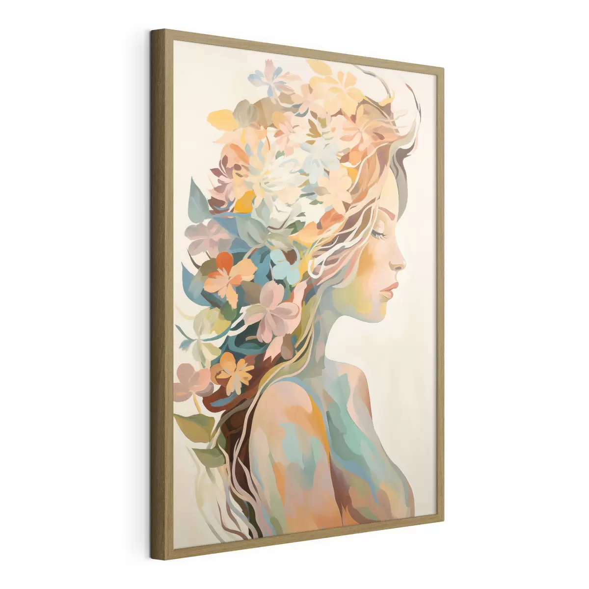 Plakat Kobieta z kwiatami f49451
