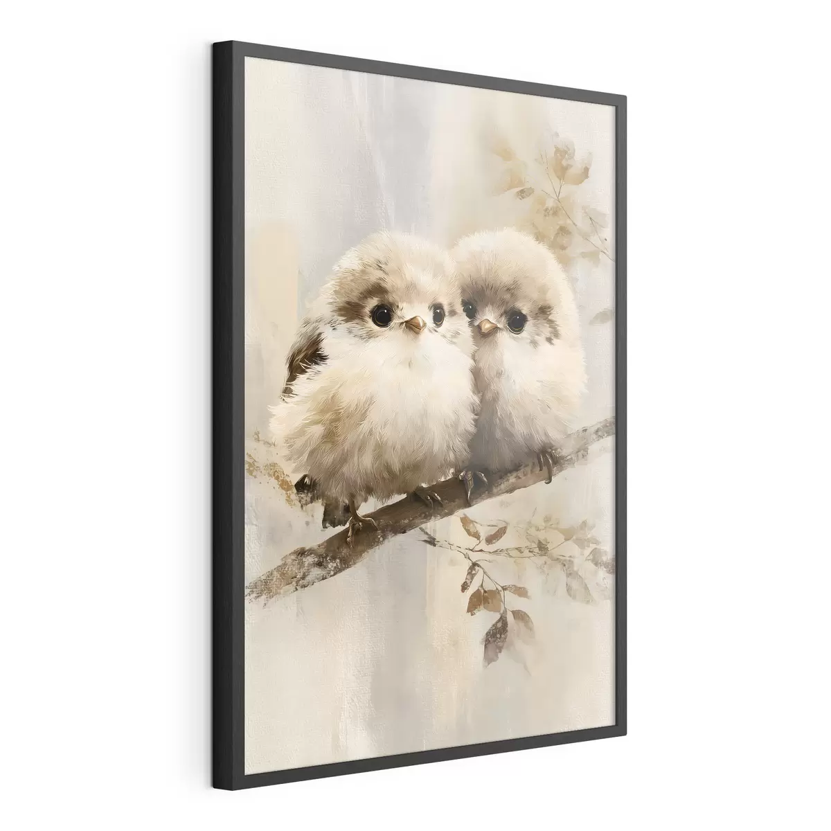 Plakat Dwie puszyste sówki f49425