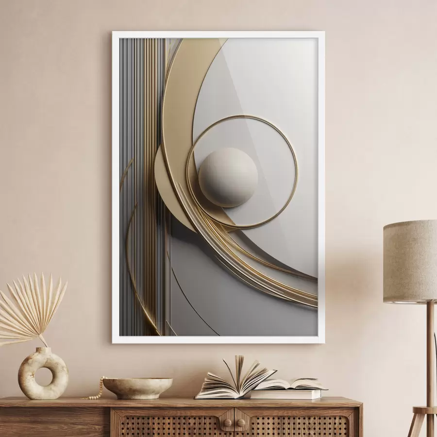 Fototapeta Abstrakcyjna kompozycja geometryczna, z fakturą, nowoczesna, minimalistyczna grafika f49498