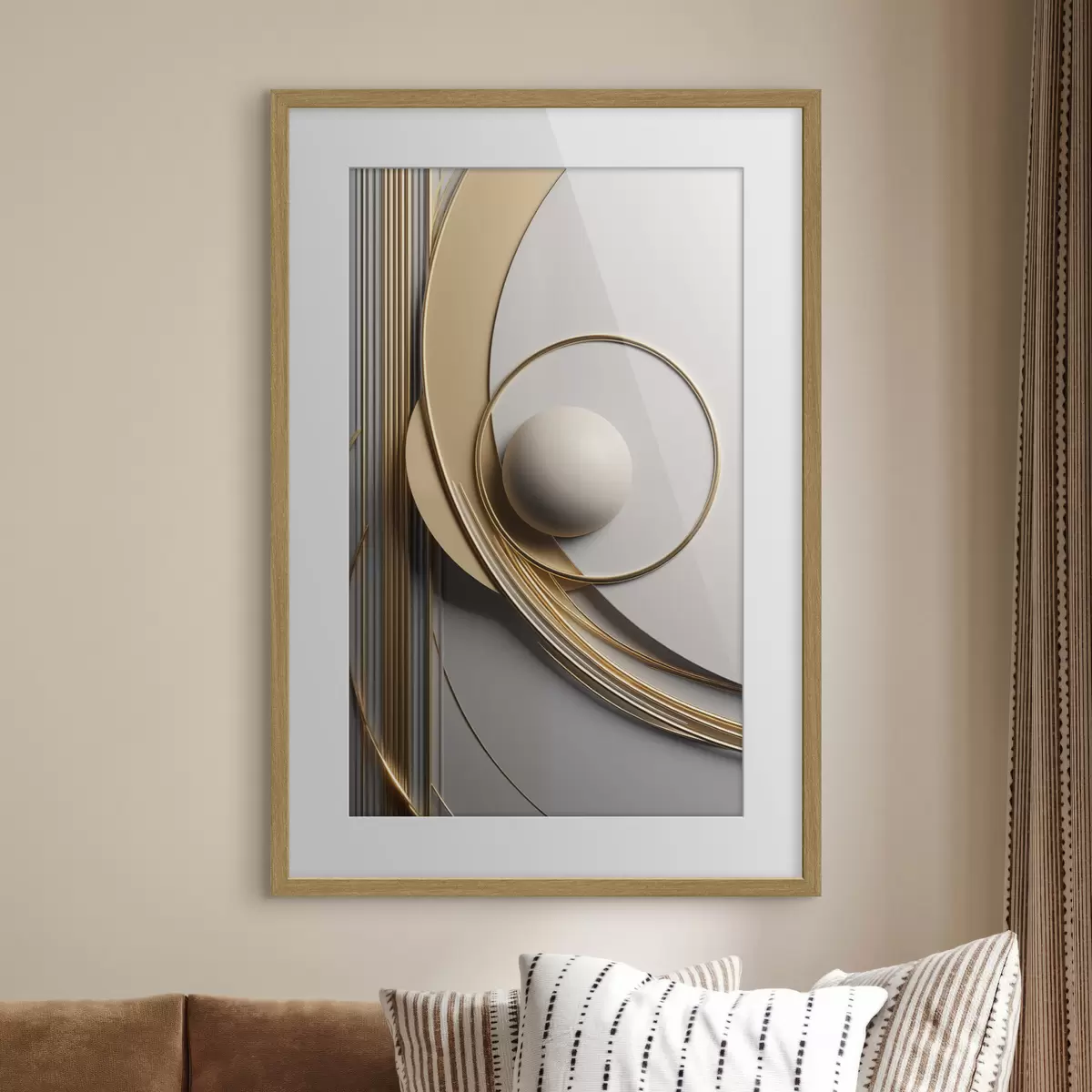 Plakat Złota spirala i perła f49498