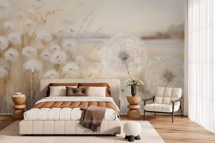 Fototapeta Abstrakcyjny obraz przedstawiający mlecze w05671
