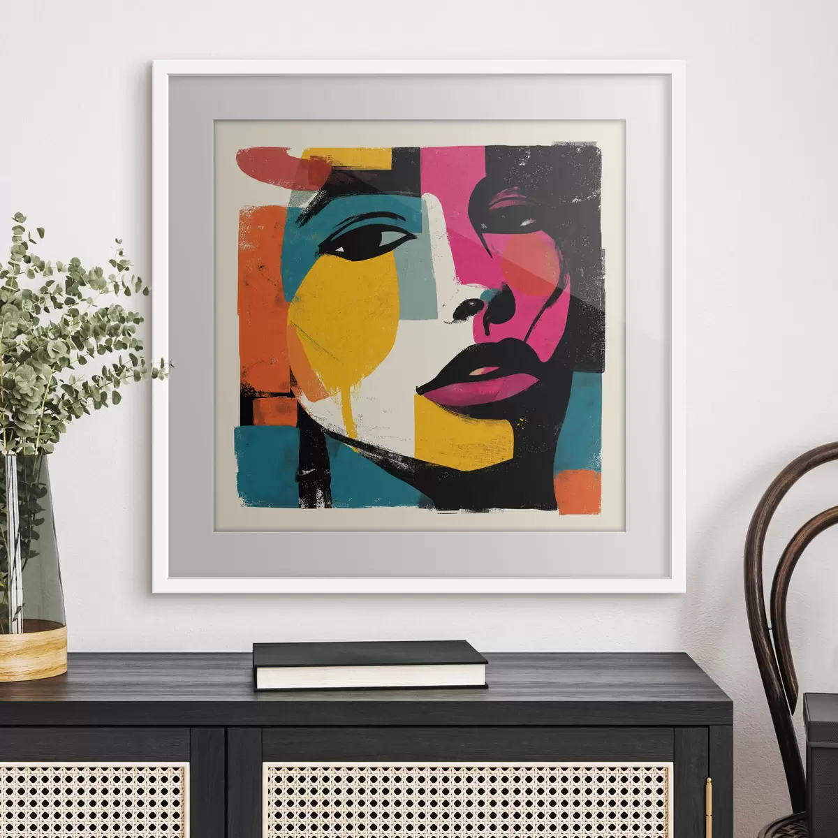 Plakat Abstrakcyjna twarz f49543