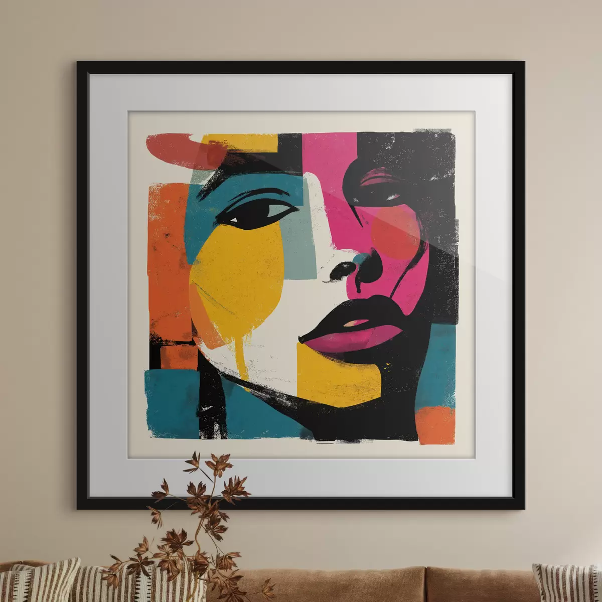 Plakat Abstrakcyjna twarz f49543