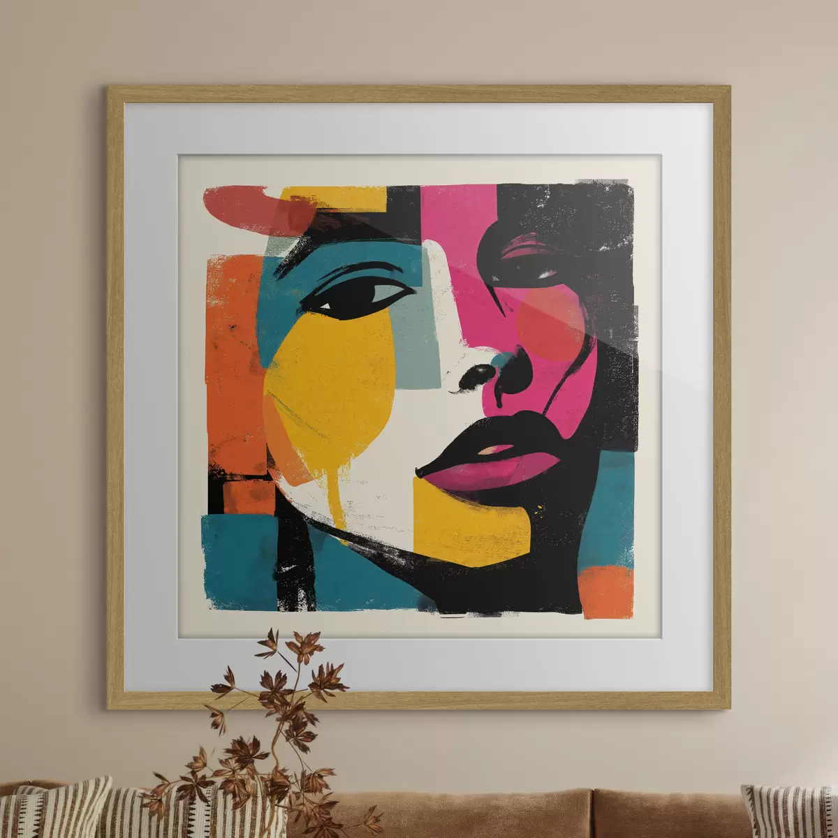 Plakat Abstrakcyjna twarz f49543