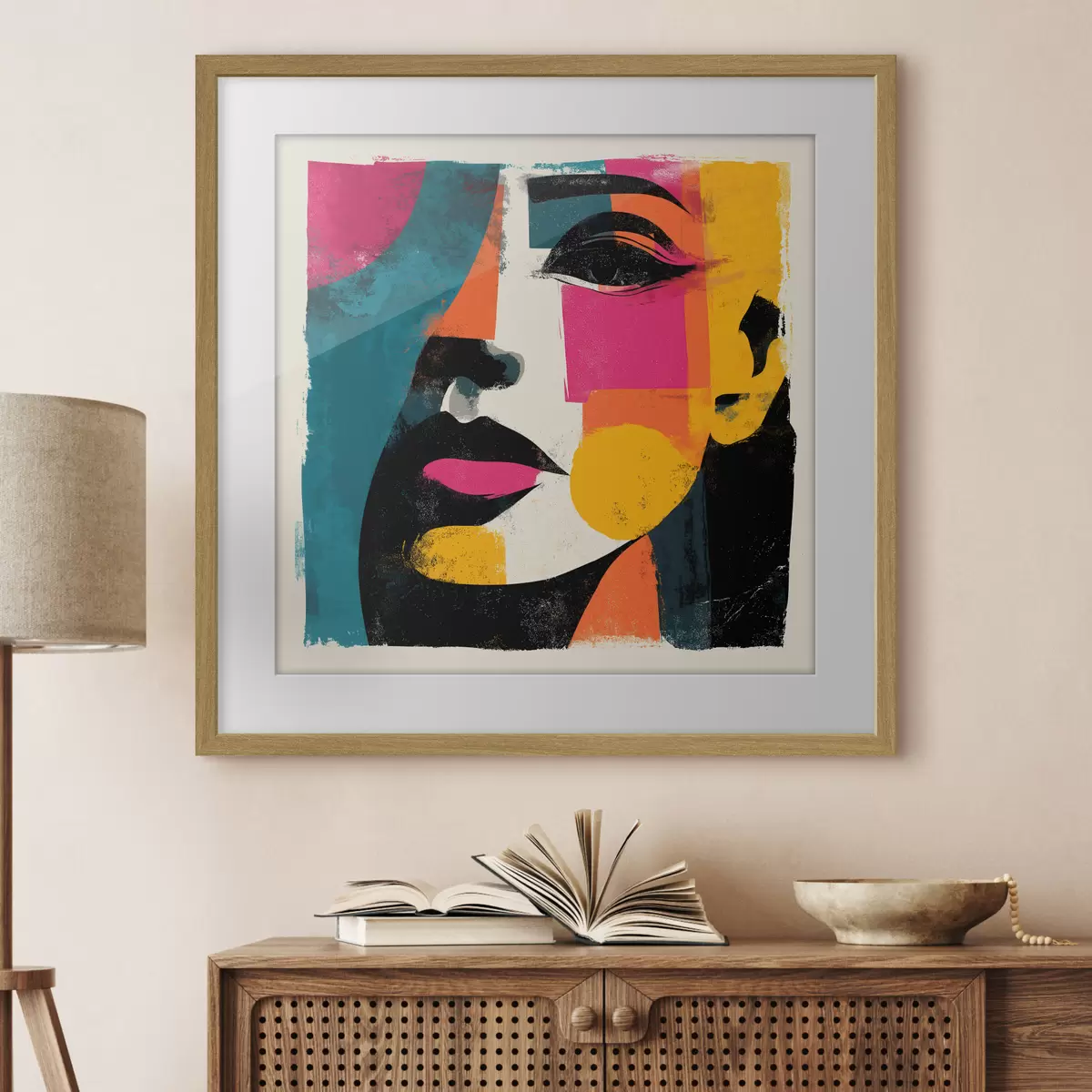 Plakat Abstrakcyjna twarz f49544