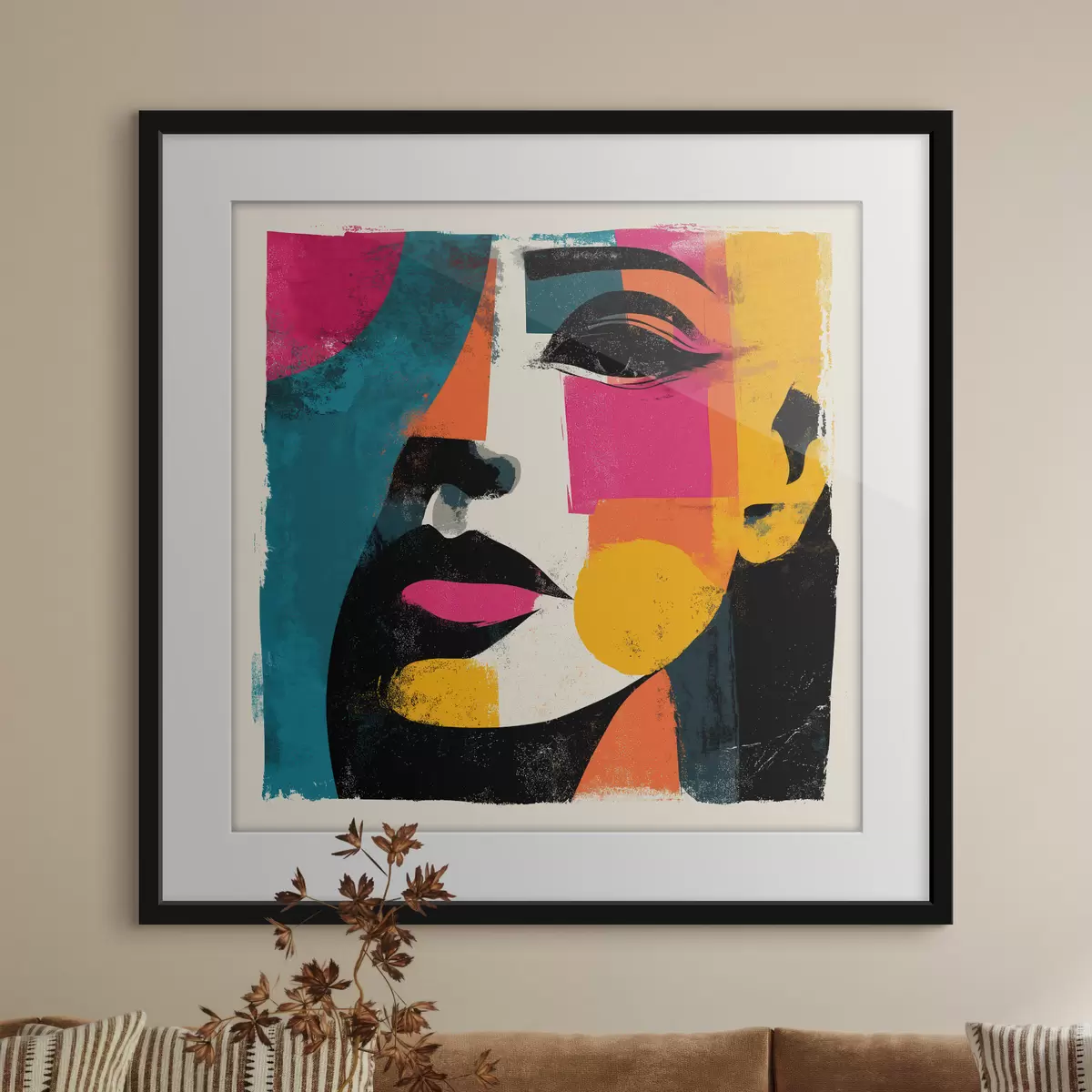 Plakat Abstrakcyjna twarz f49544