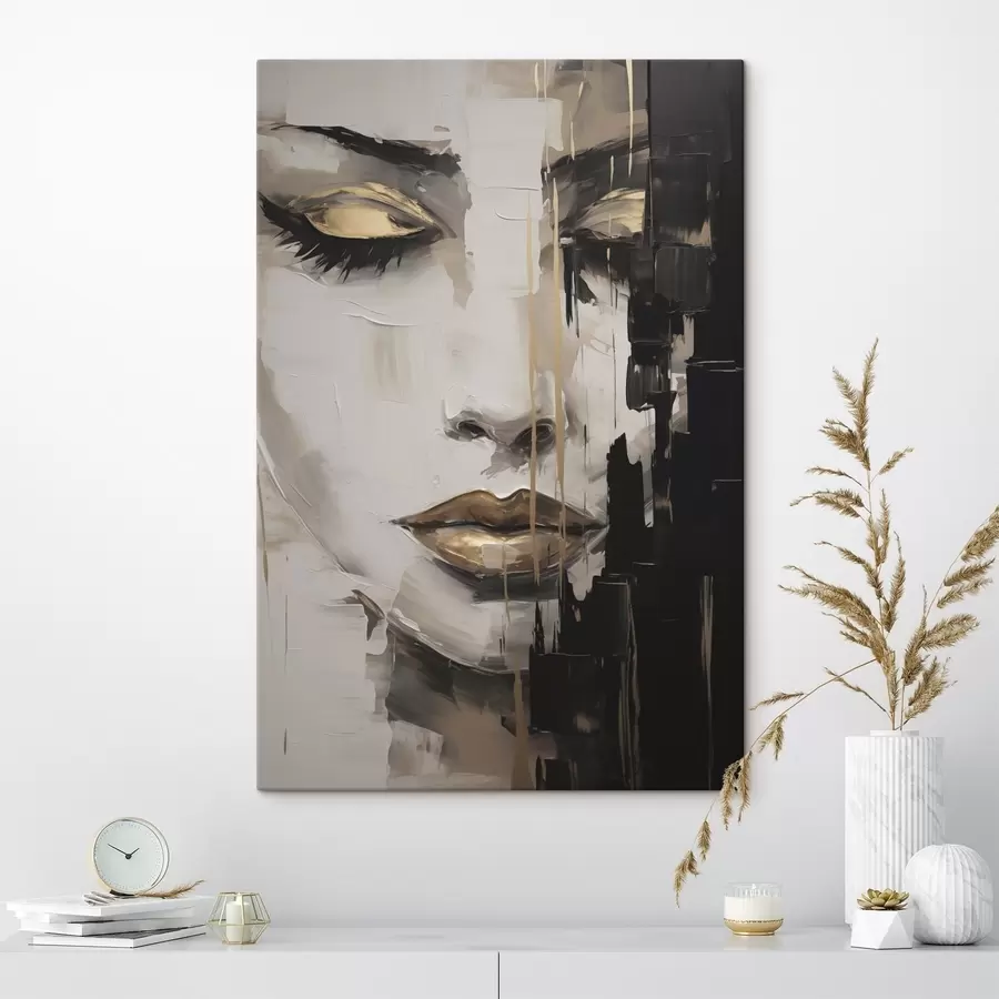 Obraz Nowoczesny portret kobiecy w stylu malarskim s49507