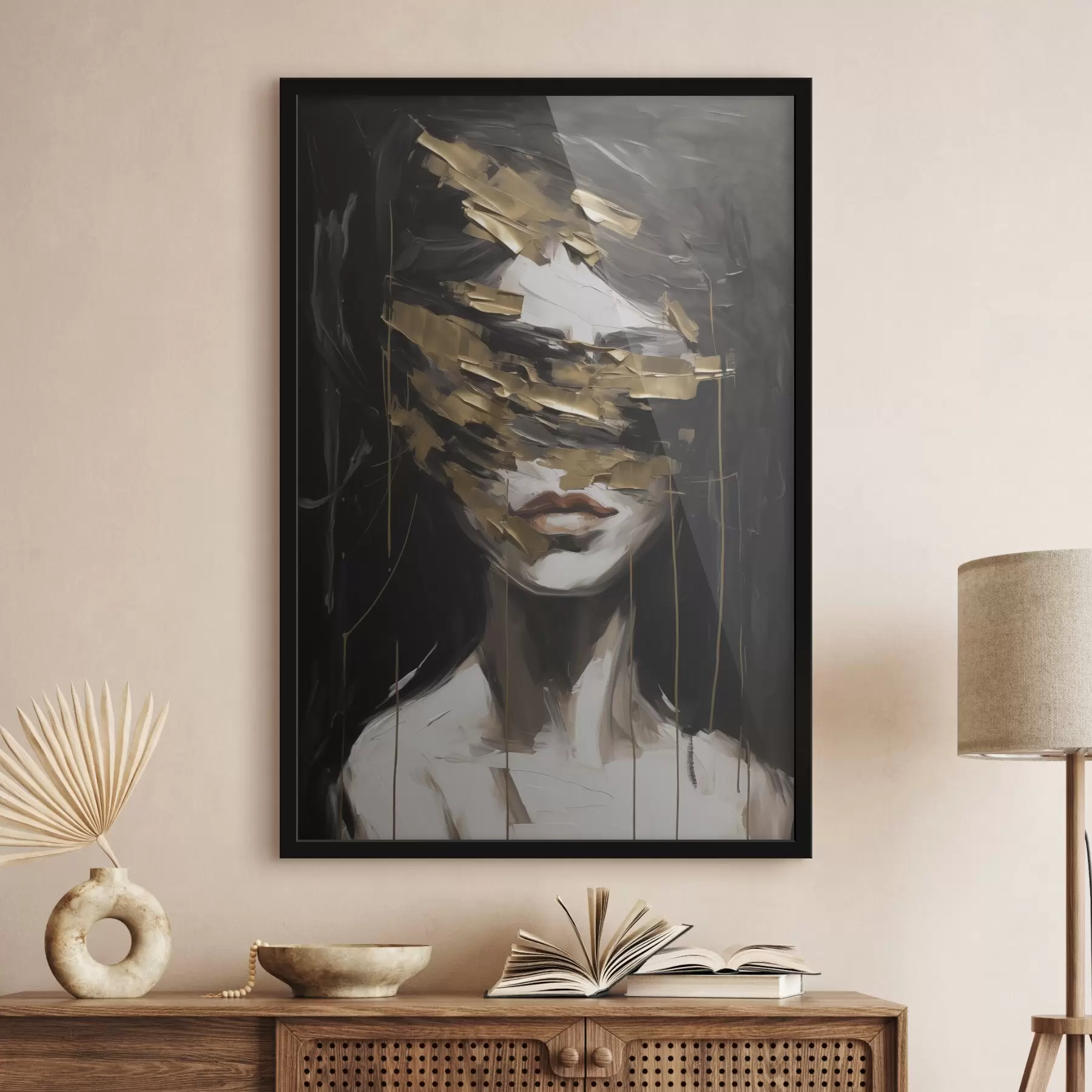 Fototapeta Abstrakcyjny portret kobiety naśladujący malarstwo f49506