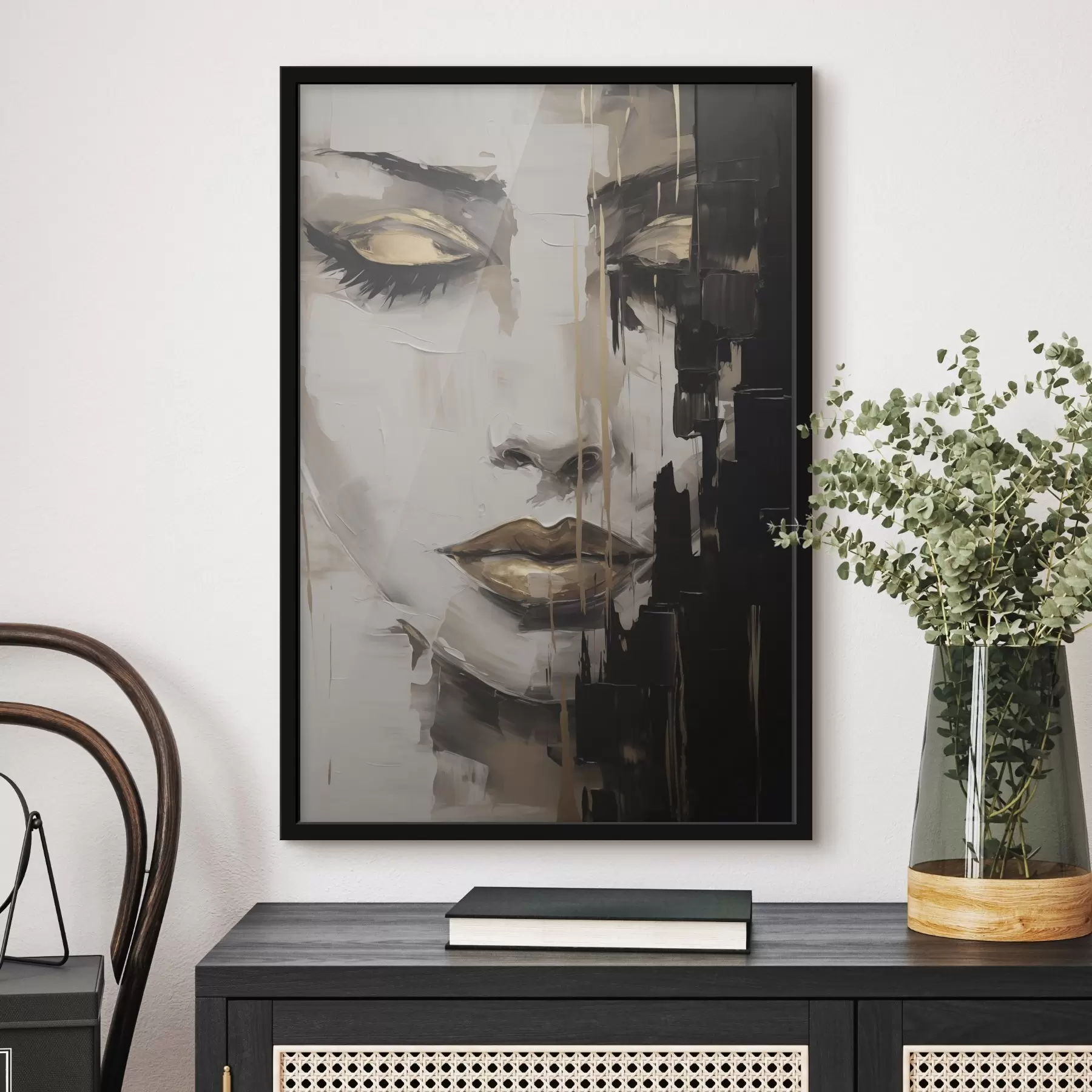 Fototapeta Nowoczesny portret kobiecy w stylu malarskim f49507