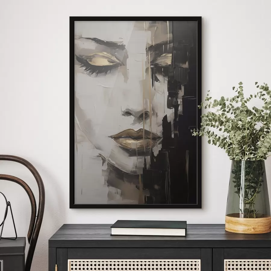 Fototapeta Nowoczesny portret kobiecy w stylu malarskim f49507