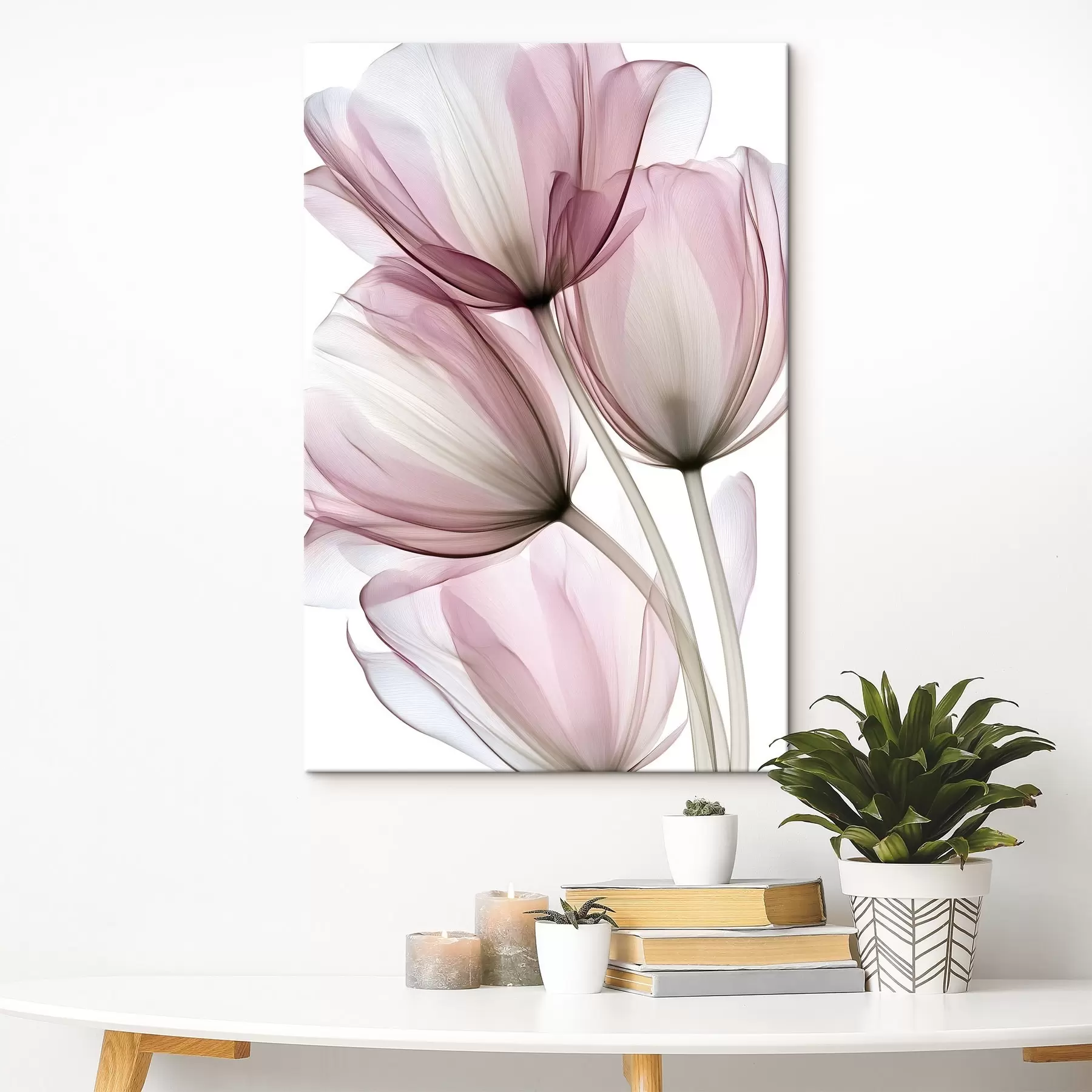 Obraz eleganckie, półprzezroczyste tulipany s49565