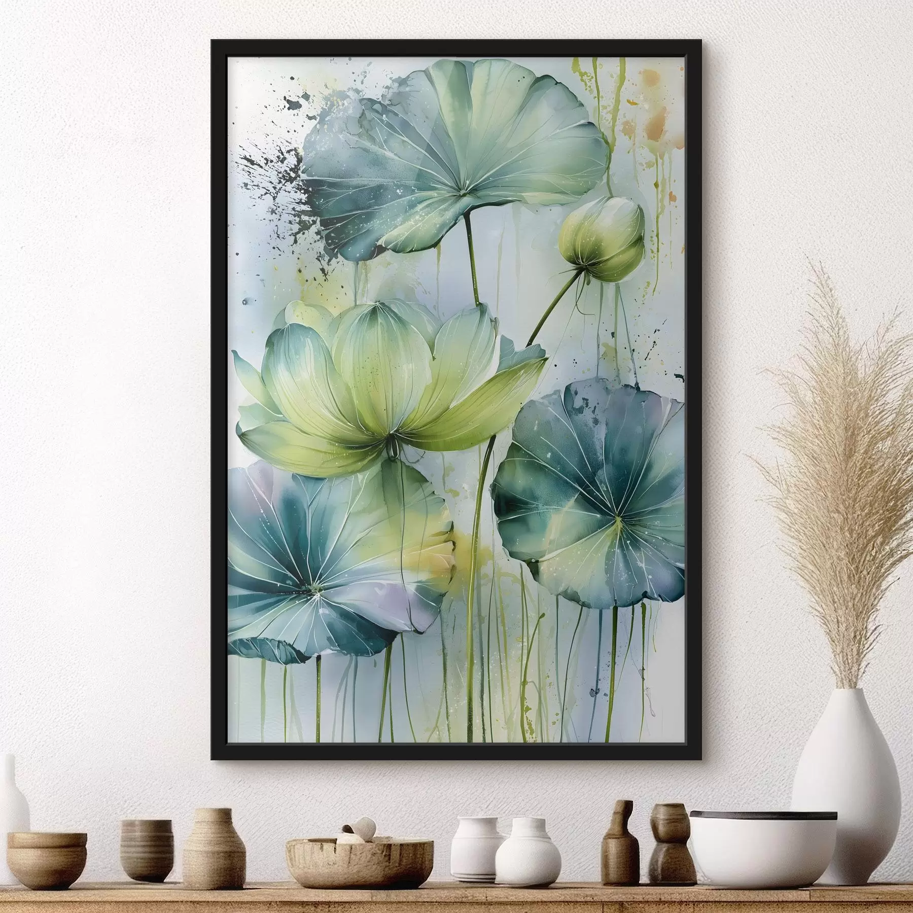 Fototapeta lilie w stylu akwareli f49563