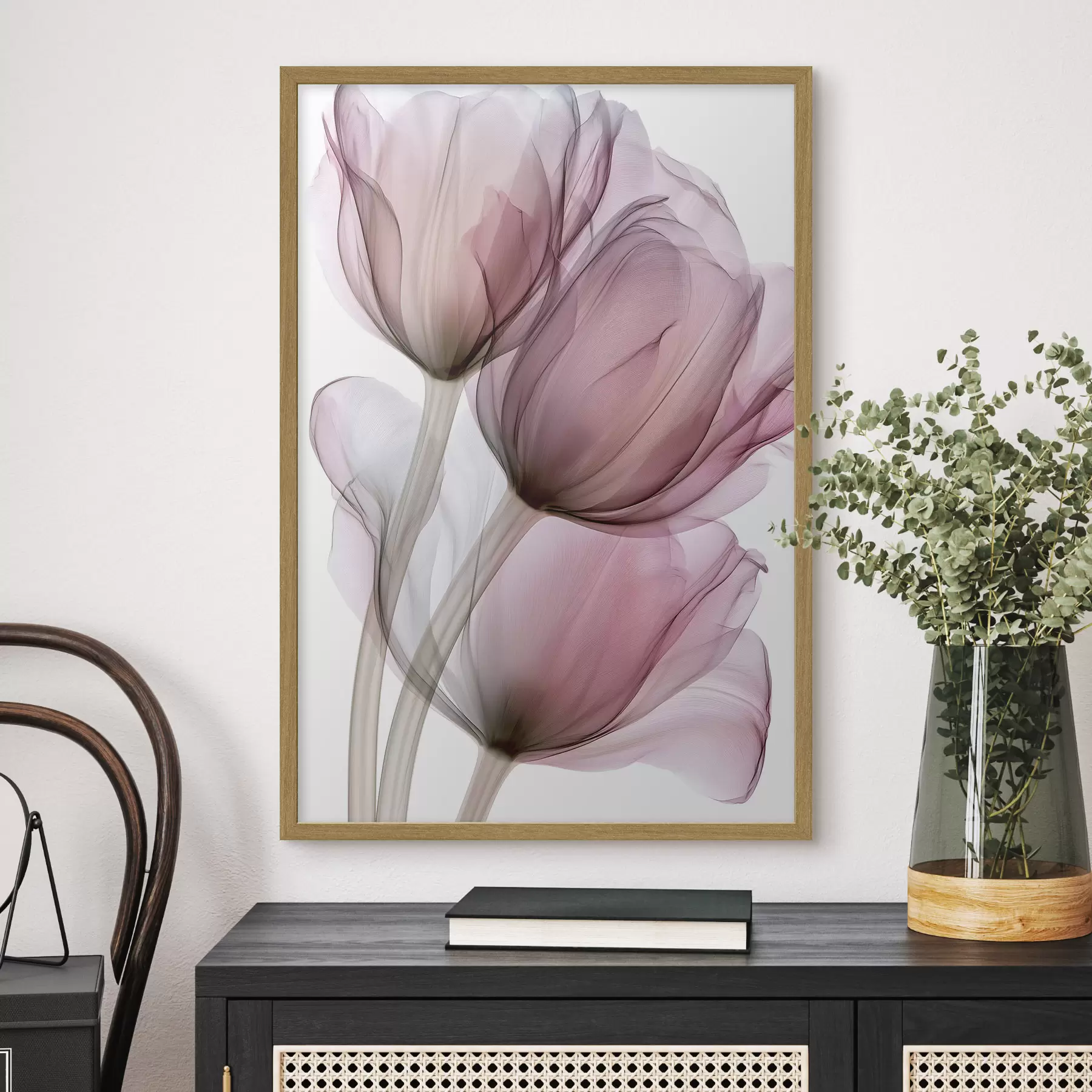 Fototapeta eleganckie, półprzezroczyste tulipany f49564
