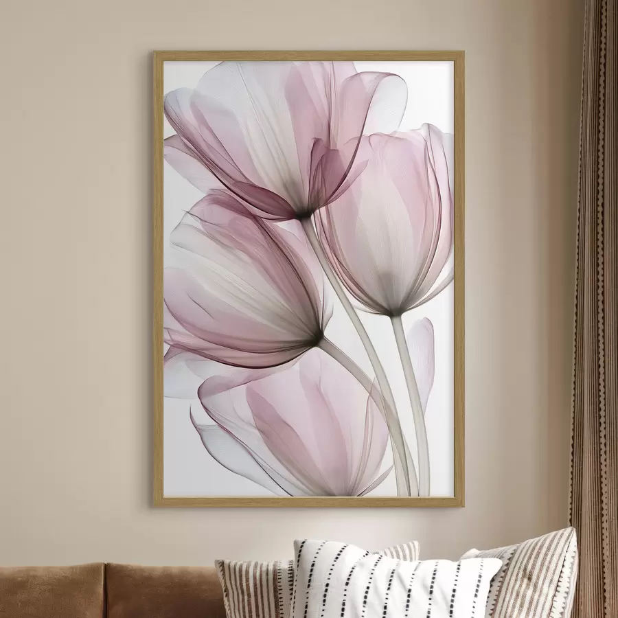 Fototapeta eleganckie, półprzezroczyste tulipany f49565