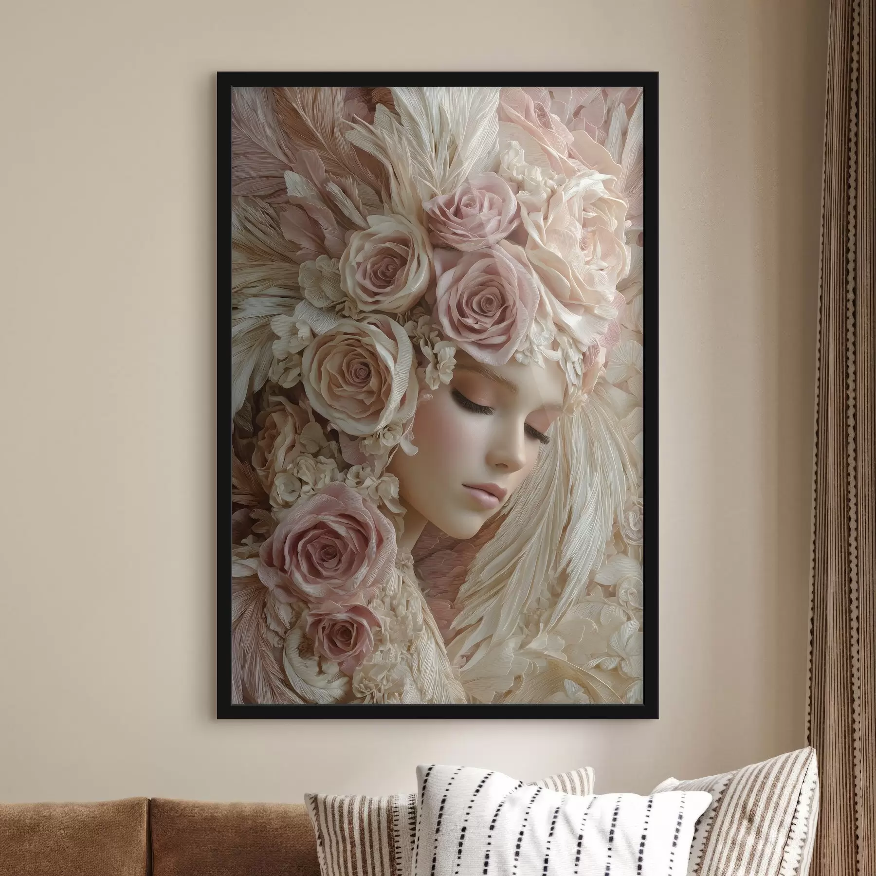 Fototapeta dziewczyna wśród róż f49566