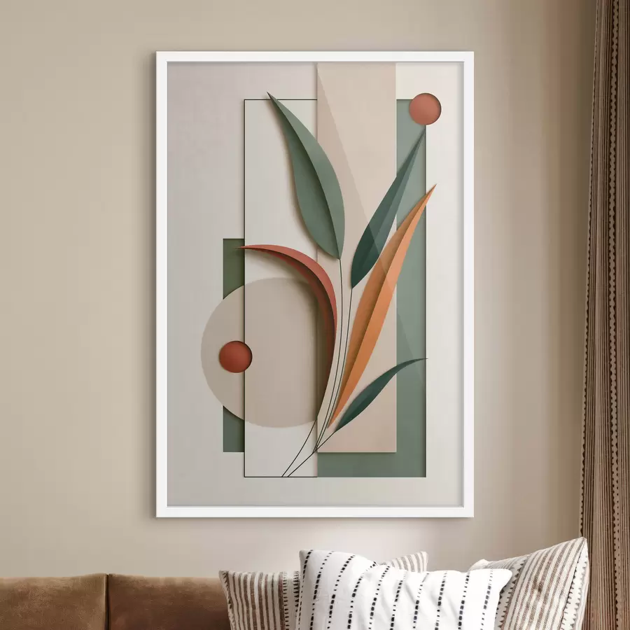 Fototapeta Geometryczna kompozycja botaniczna f49417