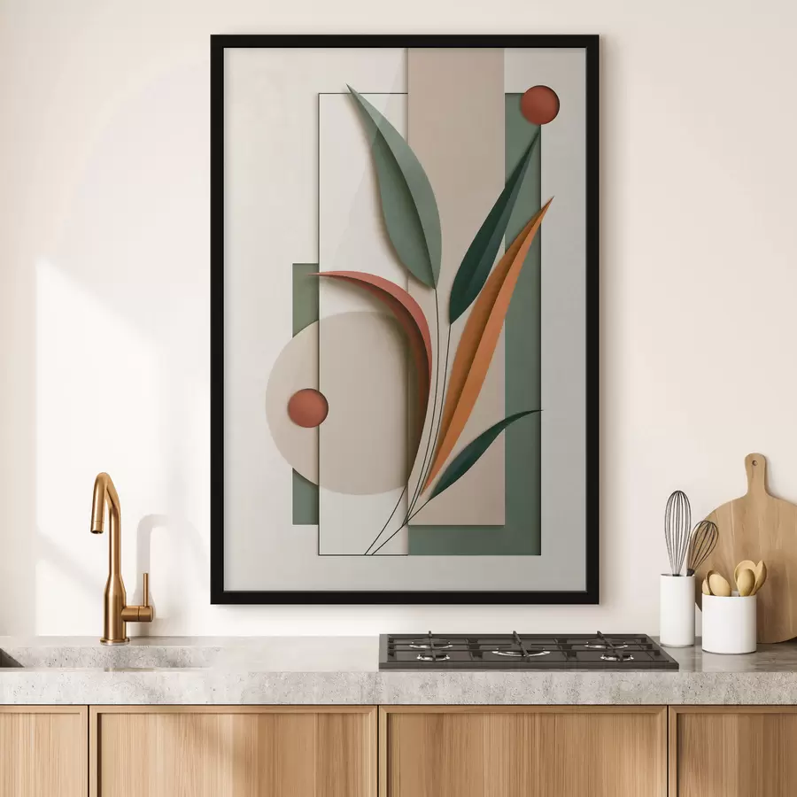 Fototapeta Geometryczna kompozycja botaniczna f49417