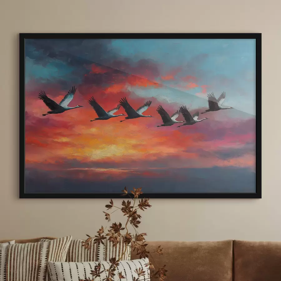 Fototapeta Żurawie na niebie f49659